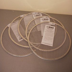 Winco Allied Metal PS15 15" Aluminum Pizza Screens (5-pack) NEW, never u…